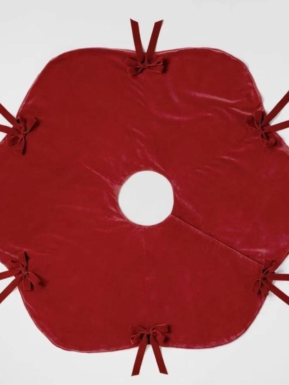 Threshold Studio McGee Red Velvet Tree Skirt with Bow Ties